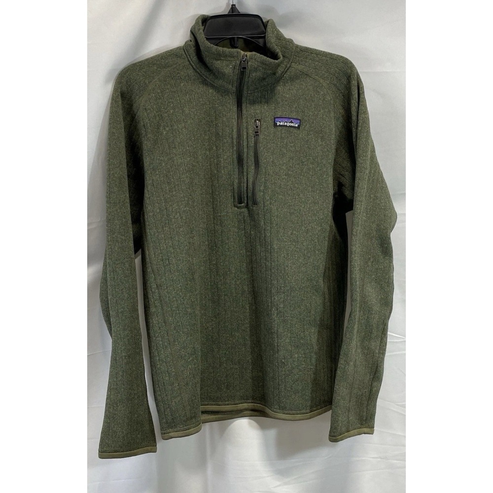 Patagonia Men's Better Sweater 1/4 Zip Fleece Pullover Green Heather Size M